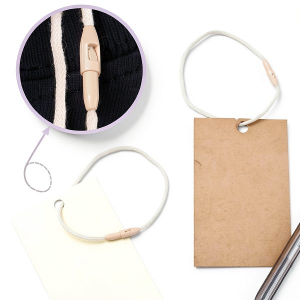 Tag String DC CLISENCE 180pcs Beige Cotton 7.64in Price Tag Holder-5
