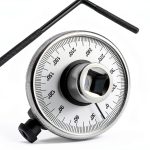 UHANBUT Torque Wrench Angle Gauge Tool Silver 3.21in Carbon Steel-0