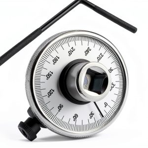 UHANBUT Torque Wrench Angle Gauge Tool Silver 3.21in Carbon Steel-0