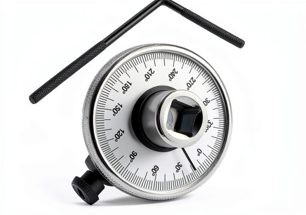 UHANBUT Torque Wrench Angle Gauge Tool Silver 3.21in Carbon Steel-0