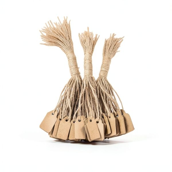 888 Display USA Jewelry String Tags 300 Pack Kraft Paper 3/8 x 7/8 in-2
