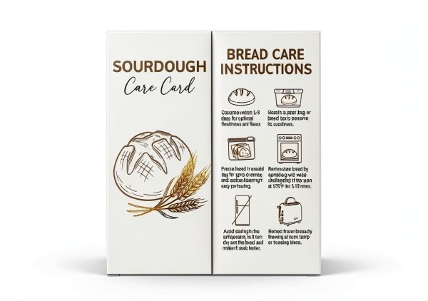 Bread Care Instruction Card by HerZii Prints 2x3.5in White Cardstock-0