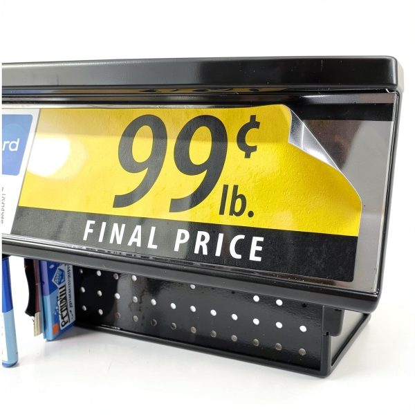 Clear Plastic Shelf Edge Chip Clip Strip 2" Waterproof Label Protector-4