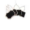OQXEJPHFN Mini Chalkboard Tags 8.5x6 cm Black Wood Set 24 Pieces-2