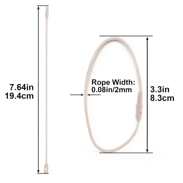 Tag String DC CLISENCE 180pcs Beige Cotton 7.64in Price Tag Holder-1