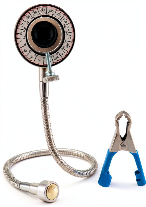 QWORK 1/2" Drive Angle Gauge Torque Goniometer WD7850 Silver-0