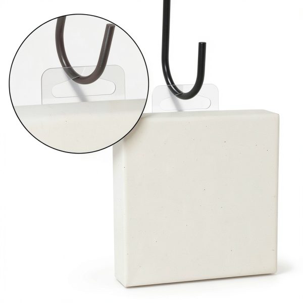 Clear plastic hang tabs AojSup 1500 1.57x1.18 in-5
