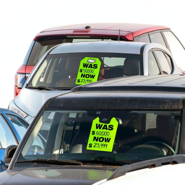 Vivitex Green Car Mirror Hanger Tags 8.3x11.2in 100 Pack Paper-2