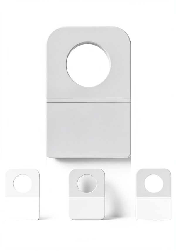 Clear Slot Hole Hang Tags Blulu Plastic Retail Tags 1.25x0.875in-0