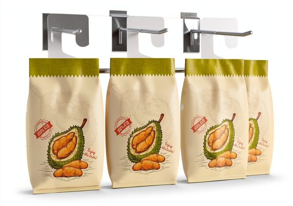 1000PCS 1-3/4" X 1" Hook Hole Self Adhesive Hanging Tabs Duty Clear Plastic Hang Tags Hook for Store Retail Display Tab-3