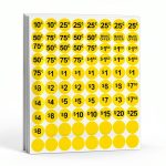 GILLRAJ Pre-Priced Garage Sale Stickers 3/4" Waterproof Labels-0