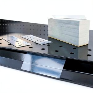 500 Pack Price Channel Chips, Data Label Holder for Barcode, Price Tags, UPC Sticker Application, Clear Plastic Tags, 2" L x 1.25" H, 10 Mil Thick, Snap in Gondola Shelf Edge, Reusable, by Clip Strip-0
