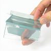 500 Pack Price Channel Chips, Data Label Holder for Barcode, Price Tags, UPC Sticker Application, Clear Plastic Tags, 2" L x 1.25" H, 10 Mil Thick, Snap in Gondola Shelf Edge, Reusable, by Clip Strip-2