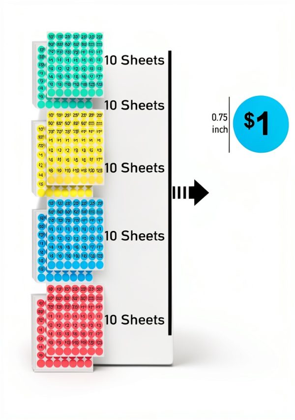 GILLRAJ Pre-Priced Garage Sale Stickers 3/4" Waterproof Labels-1