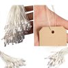 Uniclife 1000 Pcs Hang Tag Strings 8 Inch Price Tag Strings Nylon Snap Lock Pin Loop Fasteners Hook Ties Price Tag Hanging Rope for Clothing Tags Merchandise Marking Tags Luggage Labels, White-1