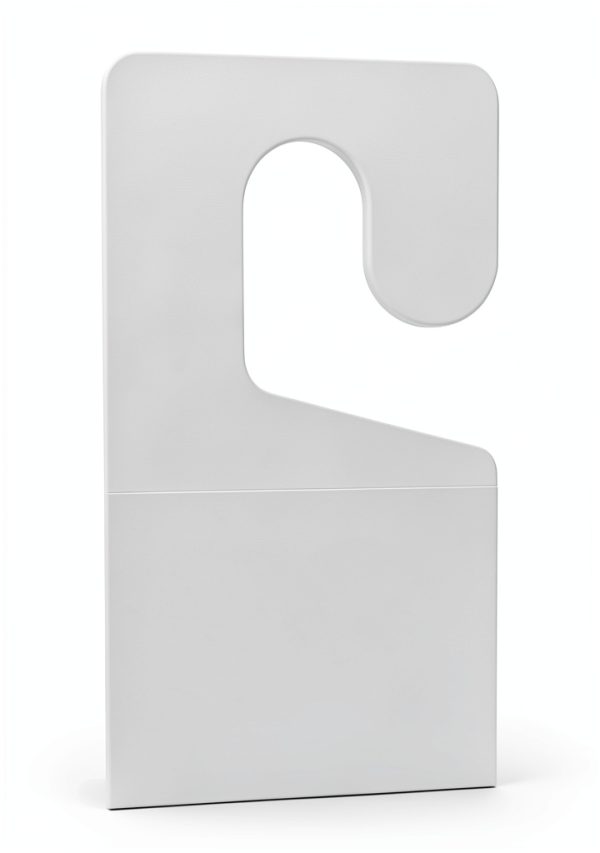 1000PCS 1-3/4" X 1" Hook Hole Self Adhesive Hanging Tabs Duty Clear Plastic Hang Tags Hook for Store Retail Display Tab-0