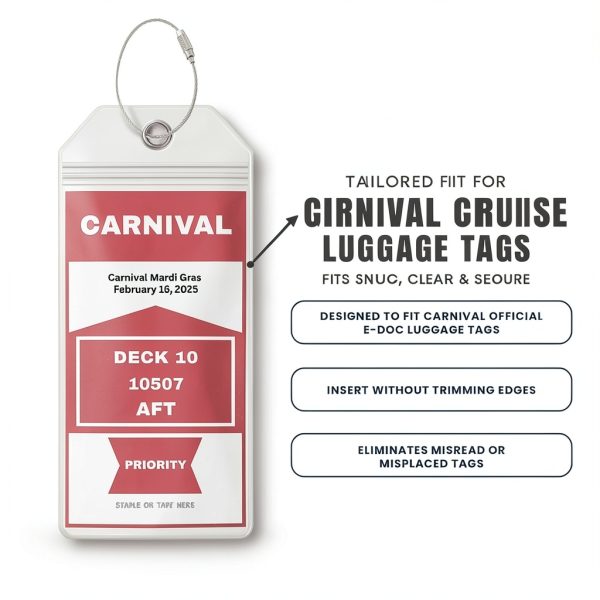 Cruise Ship Luggage Tag Holders Lazy Day Sea PVC Clear-1